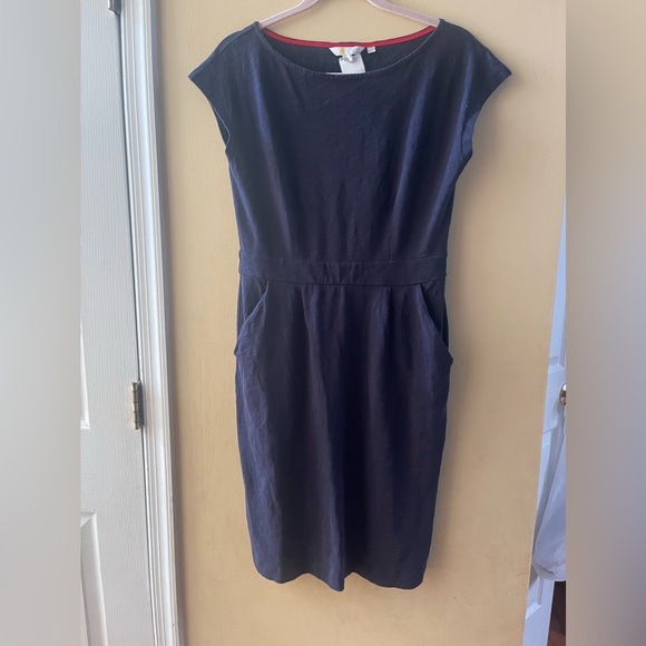 Boden navy cotton dress, US women’s 6 - Picture 8 of 8